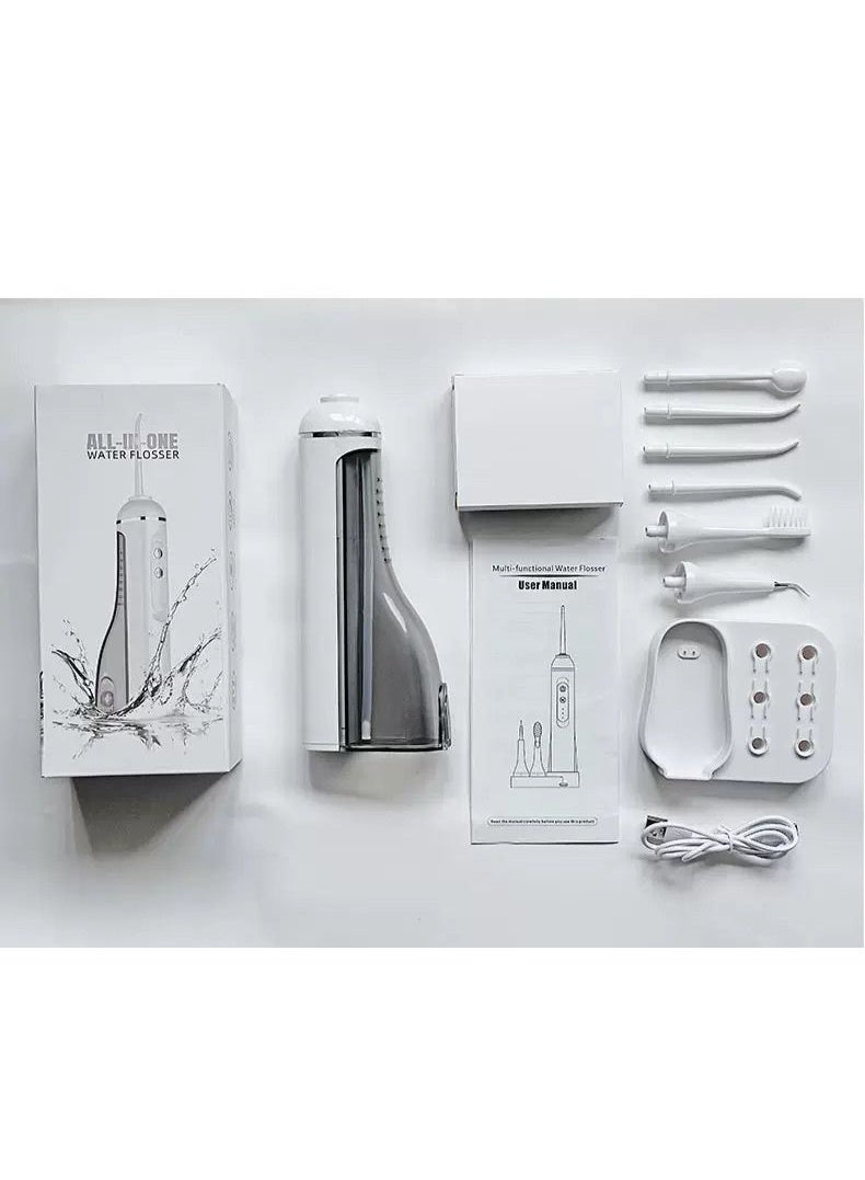 BlueFire Portable Water Flosser & Sonic Toothbrush Combo – Rechargeable Oral Irrigator with 4 Nozzles, 3 Cleaning Modes, IPX7 Waterproof, 200ml Tank, USB-C Fast Charging, 30-Day Battery Life – Travel & Home Dental Care Kit for Tartar Removal, Gum Massage, Braces & Implants - Image 2